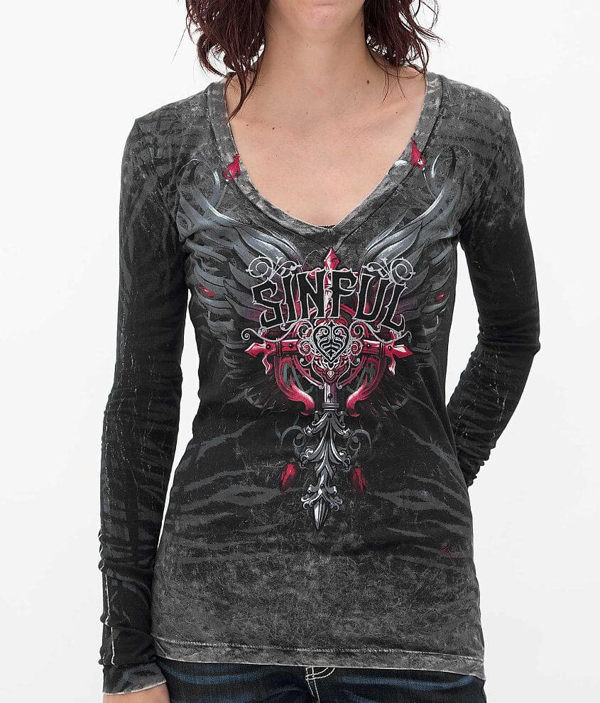 Sinful Undying Faith Reversible T-Shirt front view