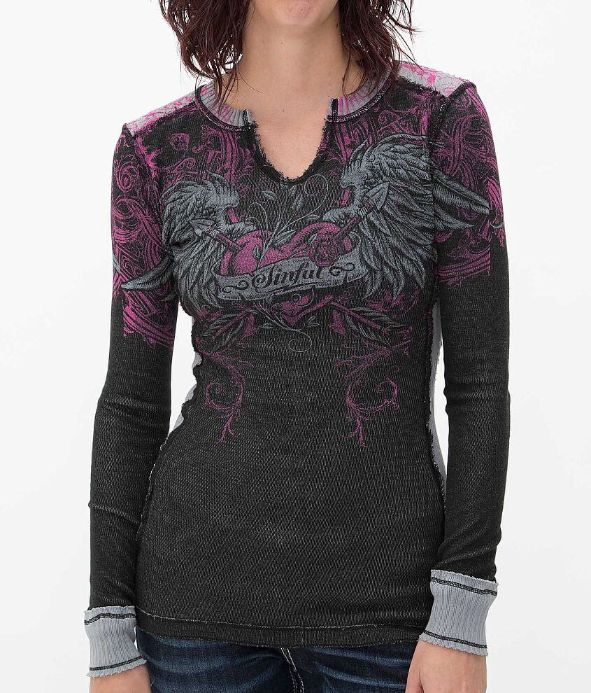 Sinful Hearts Vengeance Reversible Thermal Top front view