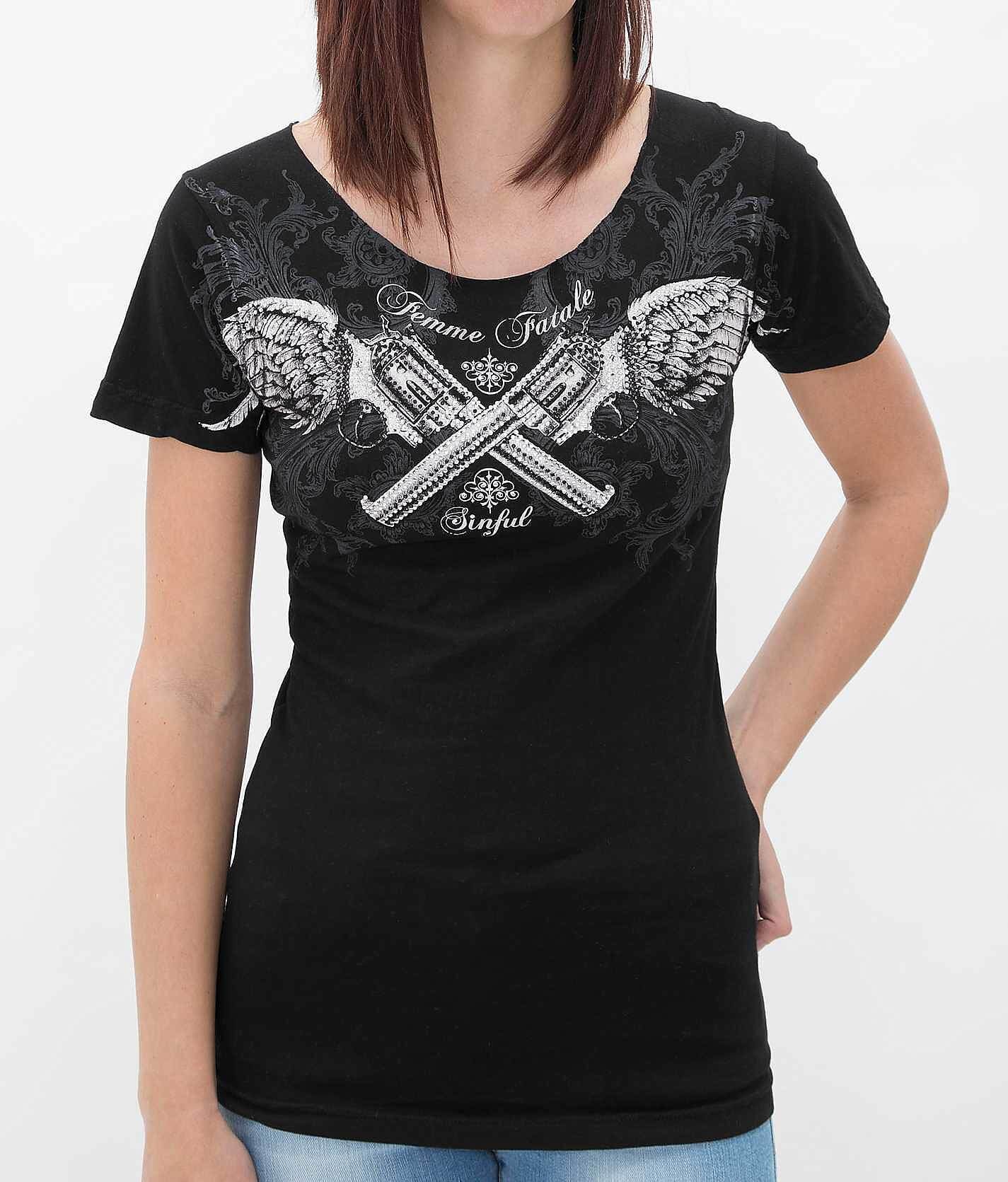 Sinful Femme Fatale T-Shirt - Women's T-Shirts in Black | Buckle