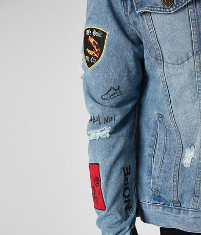 Rebel Star Patch Denim Jacket misc detail 1 view