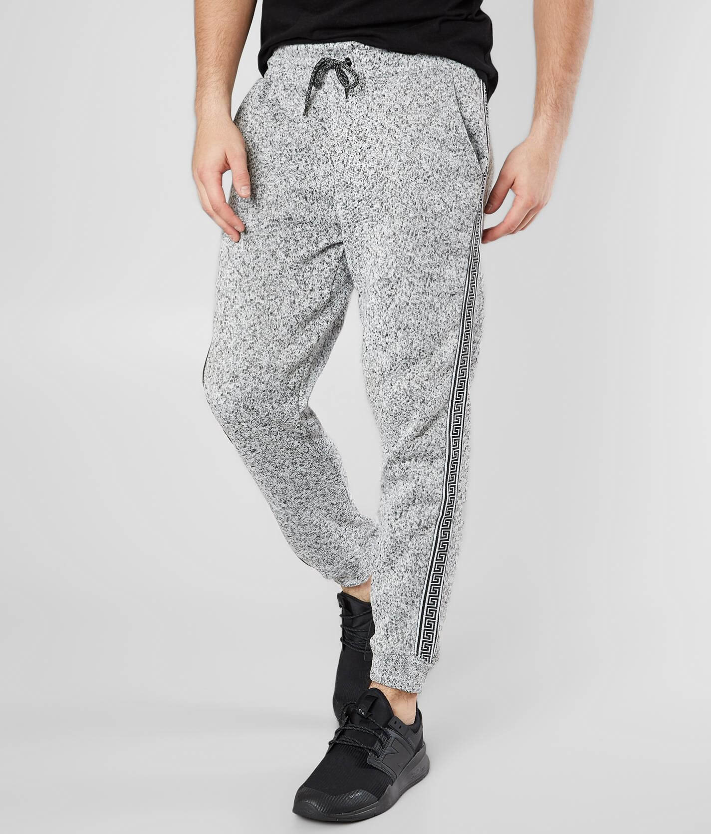 jogger pants and sweater