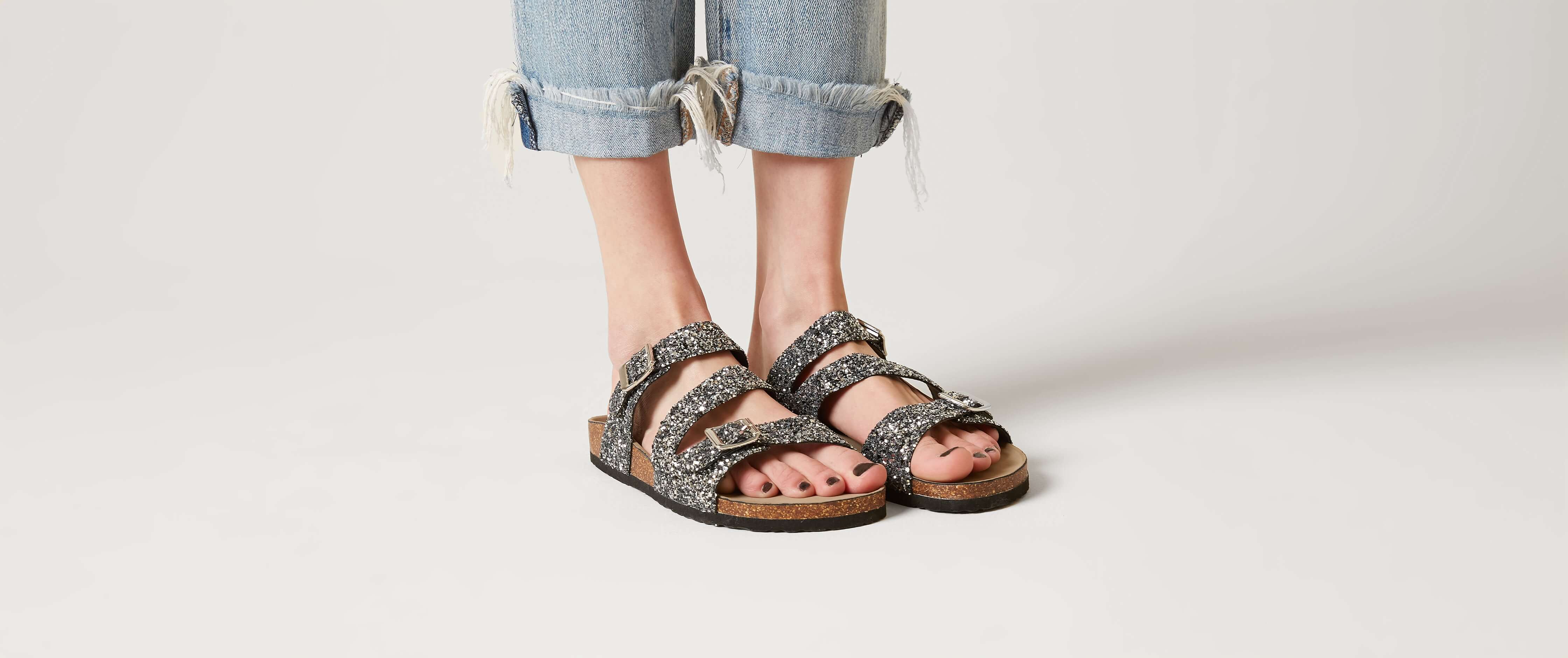 madden girl sparkly birkenstocks