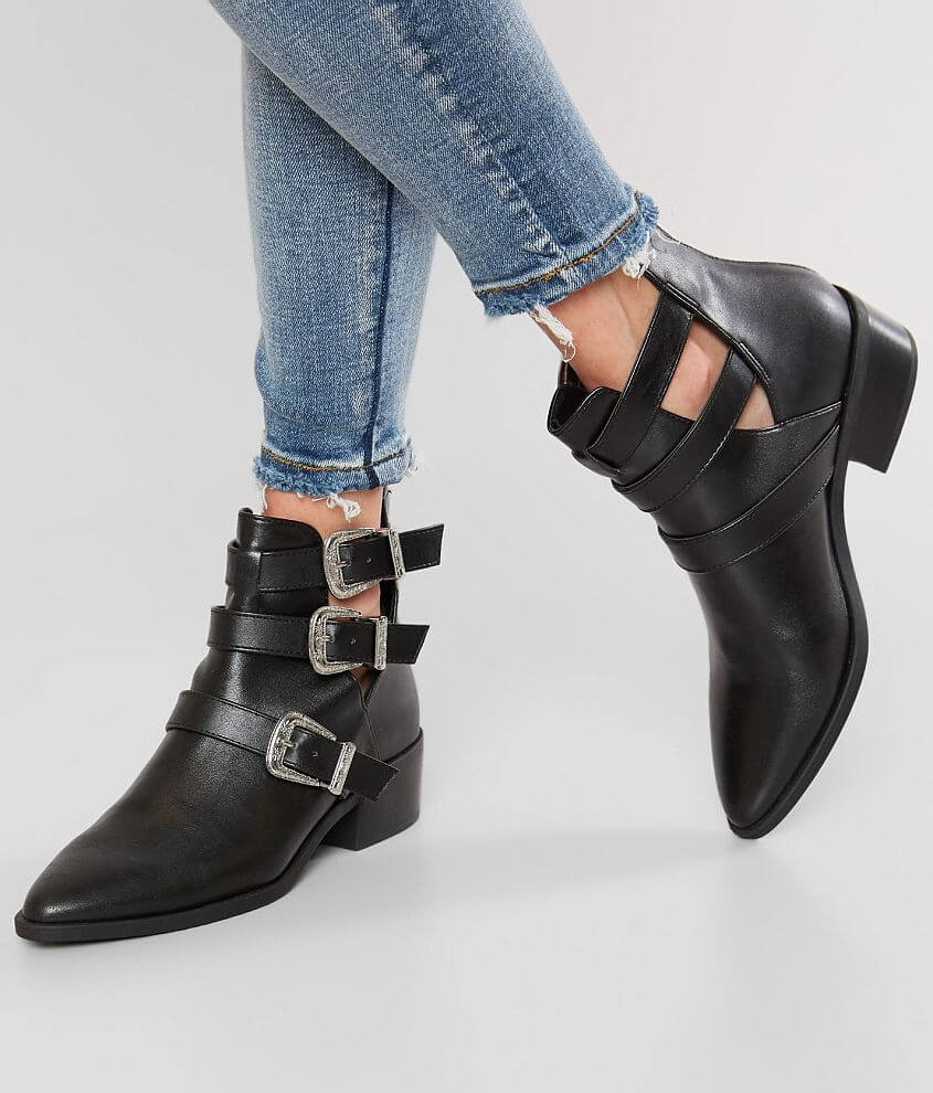 Ladies buckle outlet ankle boots