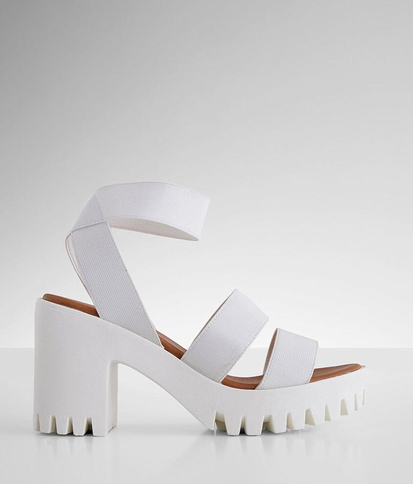 Madden Girl Soho Chunky Sandal Women's Shoes in White White Buckle