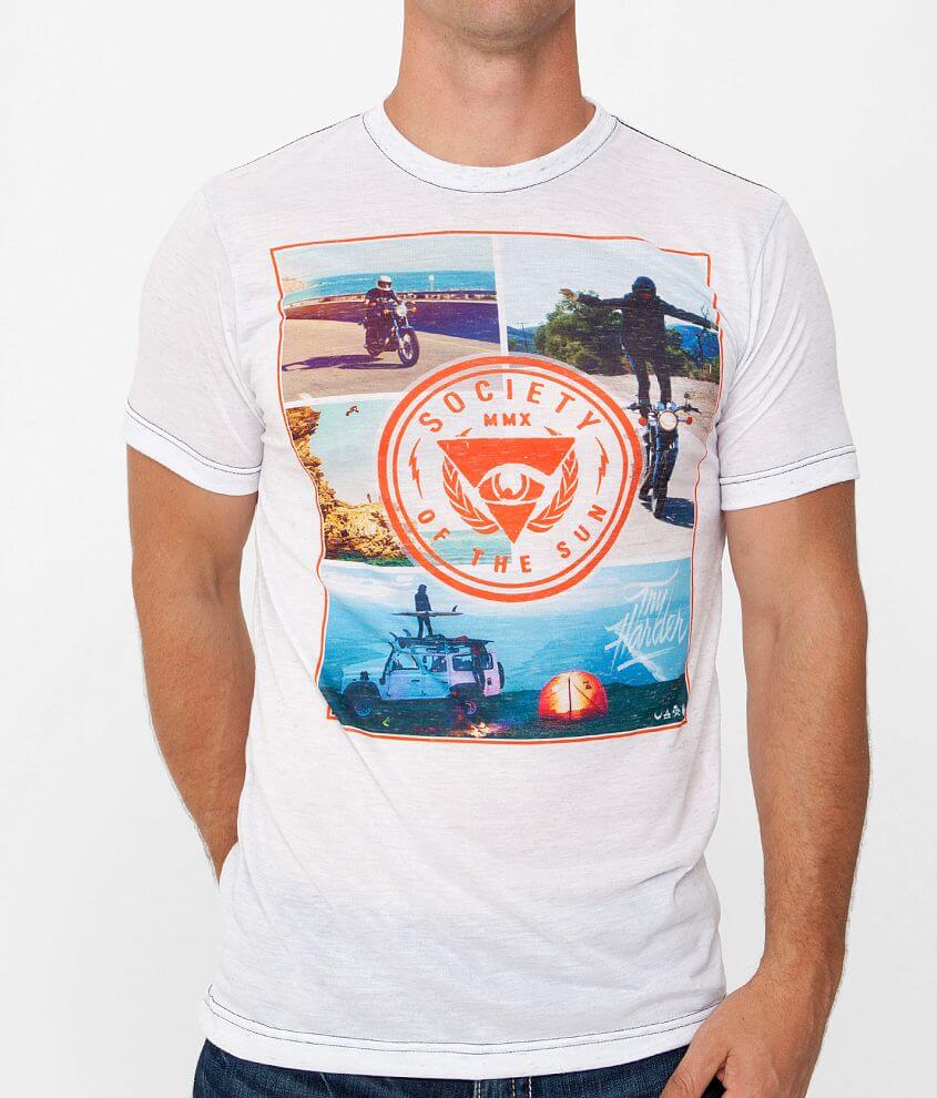 Society Active Life TShirt Men's TShirts in White Light Grey Buckle