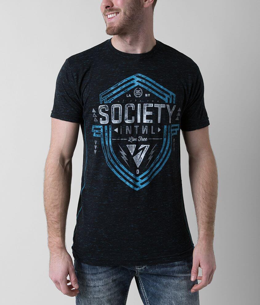 Society Pro T-Shirt - Men's T-Shirts in Black Cyan | Buckle