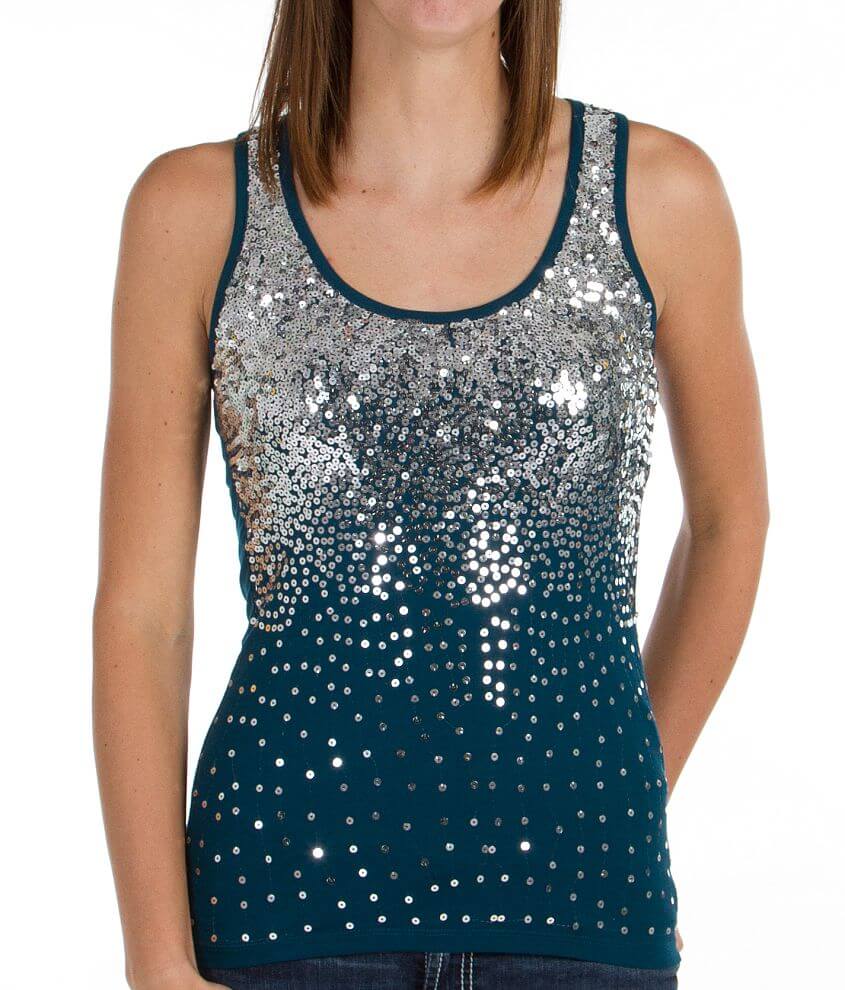 Daytrip Sequin Tank Top - Women's Tank Tops in Fuchsia | Buckle