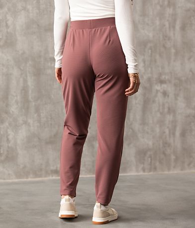 Buckle Black Ribbed Jogger BACK