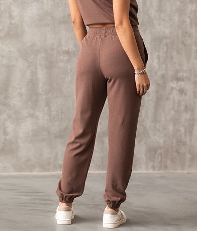 Buckle Black Textured Jogger BACK
