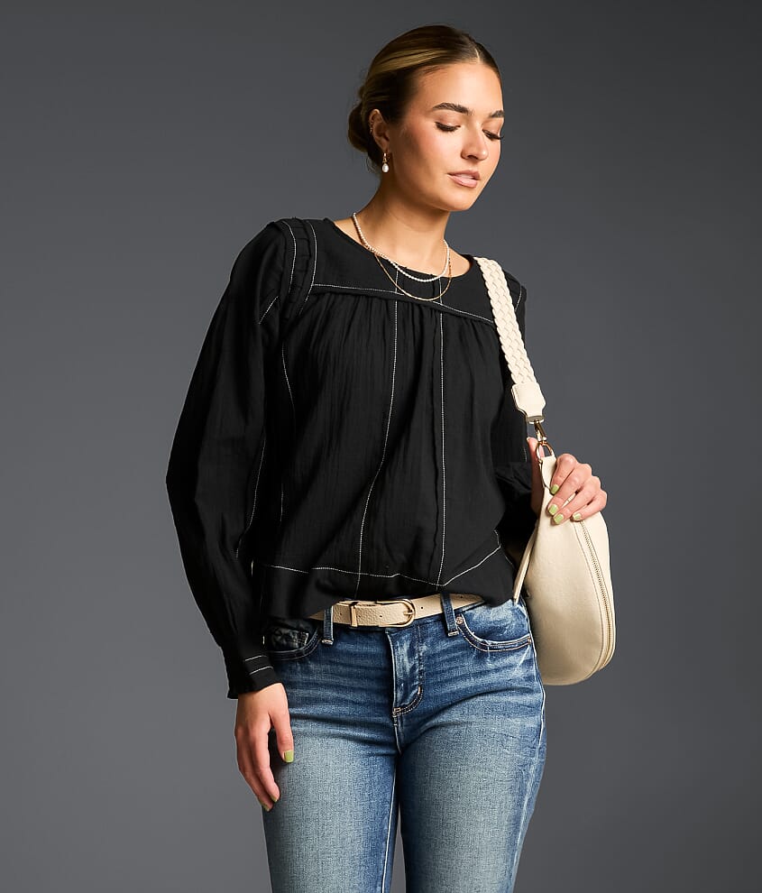 Refined Edit - Contrast Stitched Blouse
