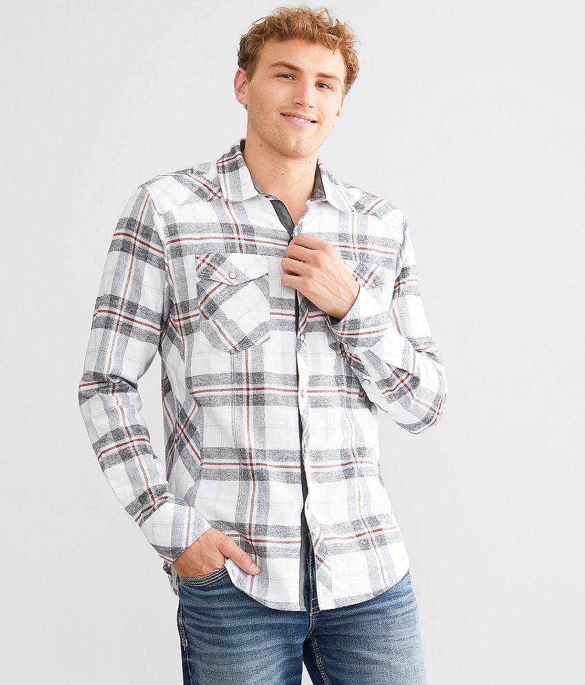 BKE Plaid Athletic Shirt front view