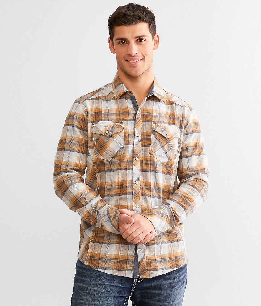 BKE Plaid Athletic Shirt front view