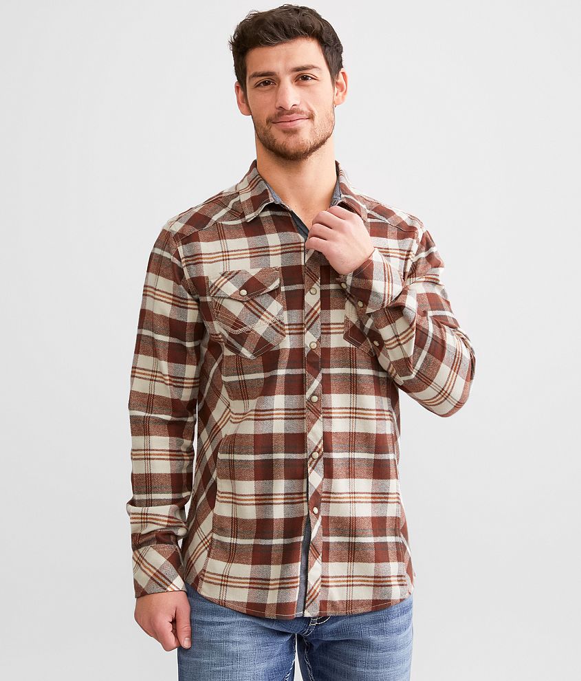 BKE Plaid Athletic Shirt front view