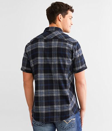 BKE Plaid Athletic Shirt back view