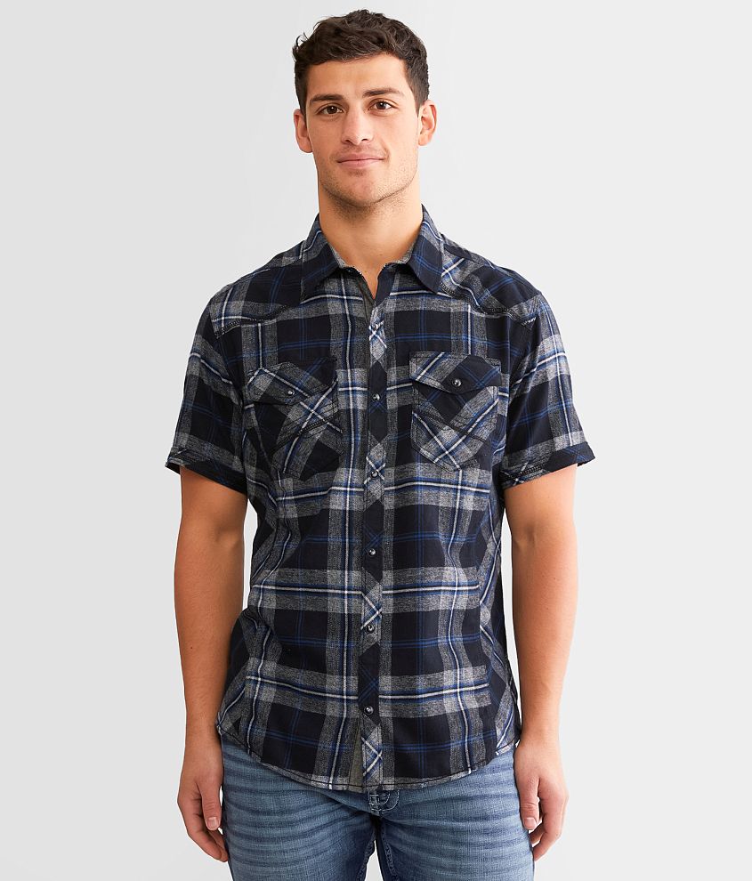 BKE Plaid Athletic Shirt front view