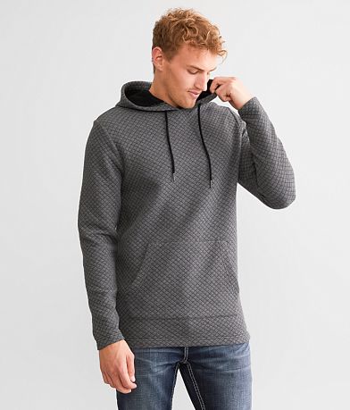 Outpost Makers Fleece Waffle Knit Hoodie - Men's Sweatshirts in Phantom  Black