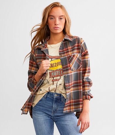BKE Plaid Flannel Shirt front view