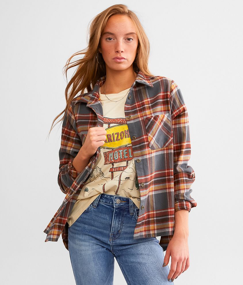 BKE Plaid Flannel Shirt front view