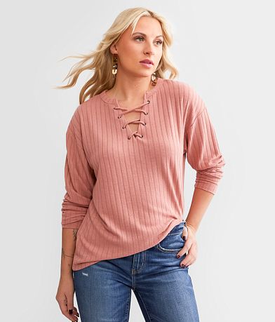 BKE Lace-Up Top front view
