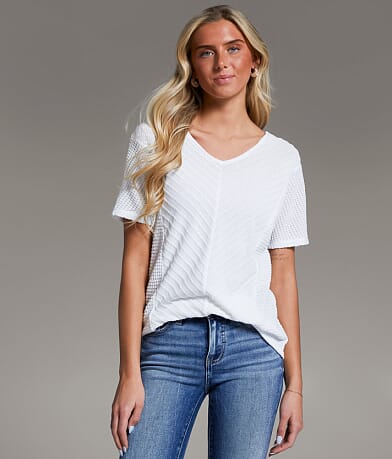 BKE Textured Dolman Top front view
