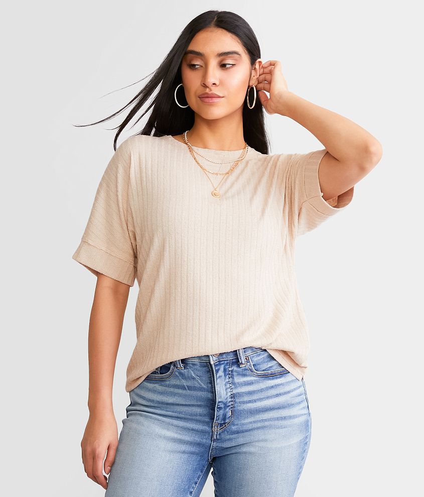 BKE Textured Rib Top