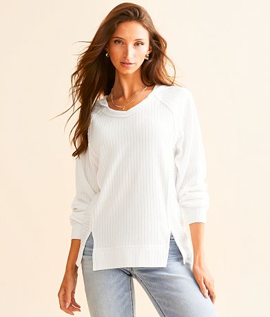 BKE Ribbed Hoodie front view