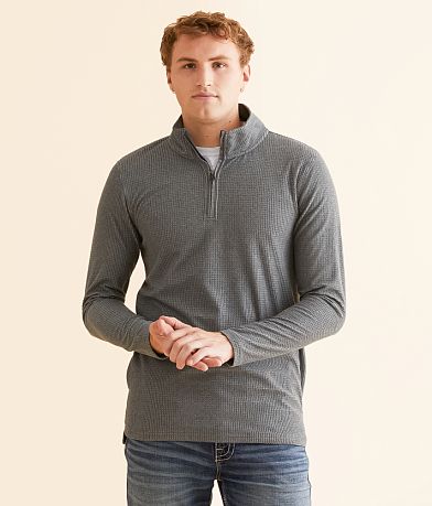 BKE Aaron Quarter Zip Performance Pullover front view