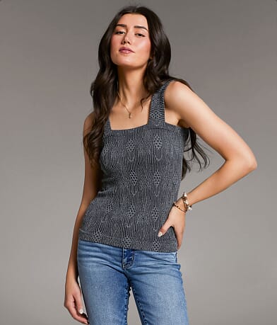 BKE core Textured Tank Top front view