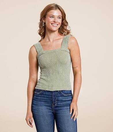 BKE core Textured Tank Top front view