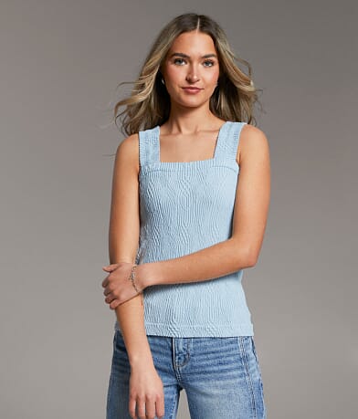 BKE core Textured Tank Top front view