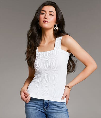 BKE core Textured Tank Top front view