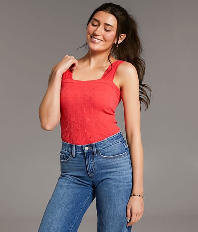 BKE core Floral Textured Top front view