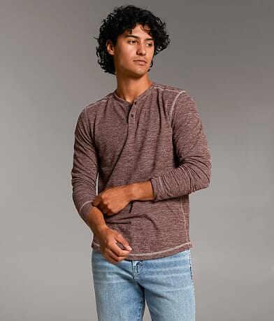 BKE Starling Knit Henley front view