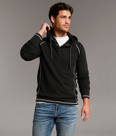 BKE McCallum Thermal Henley Hoodie front view