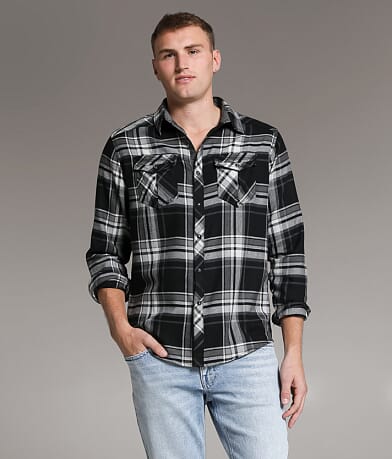 BKE Plaid Athletic Shirt front view
