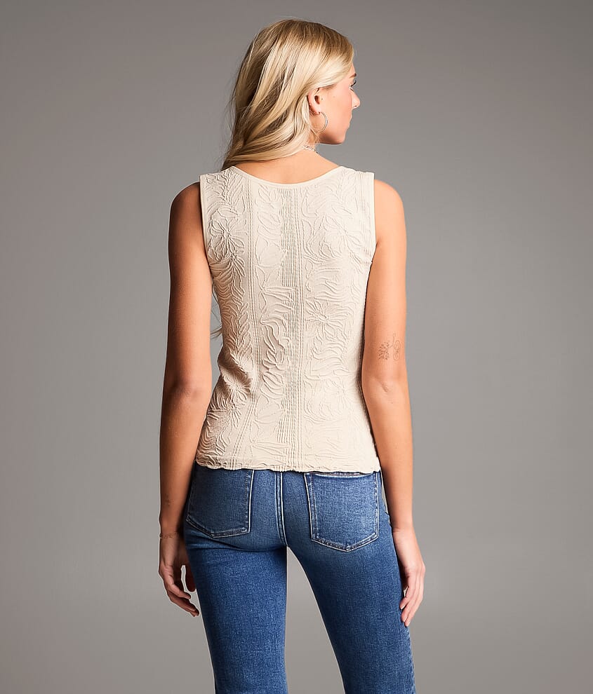 Floral Textured Tank Top