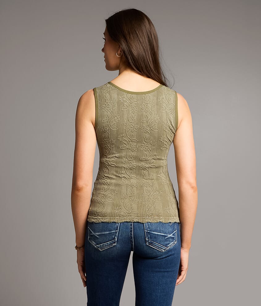 Floral Textured Tank Top