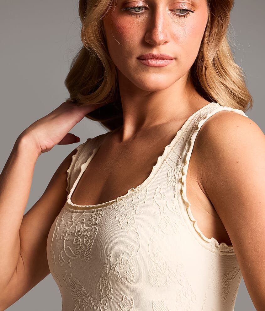 Floral Textured Tank Top