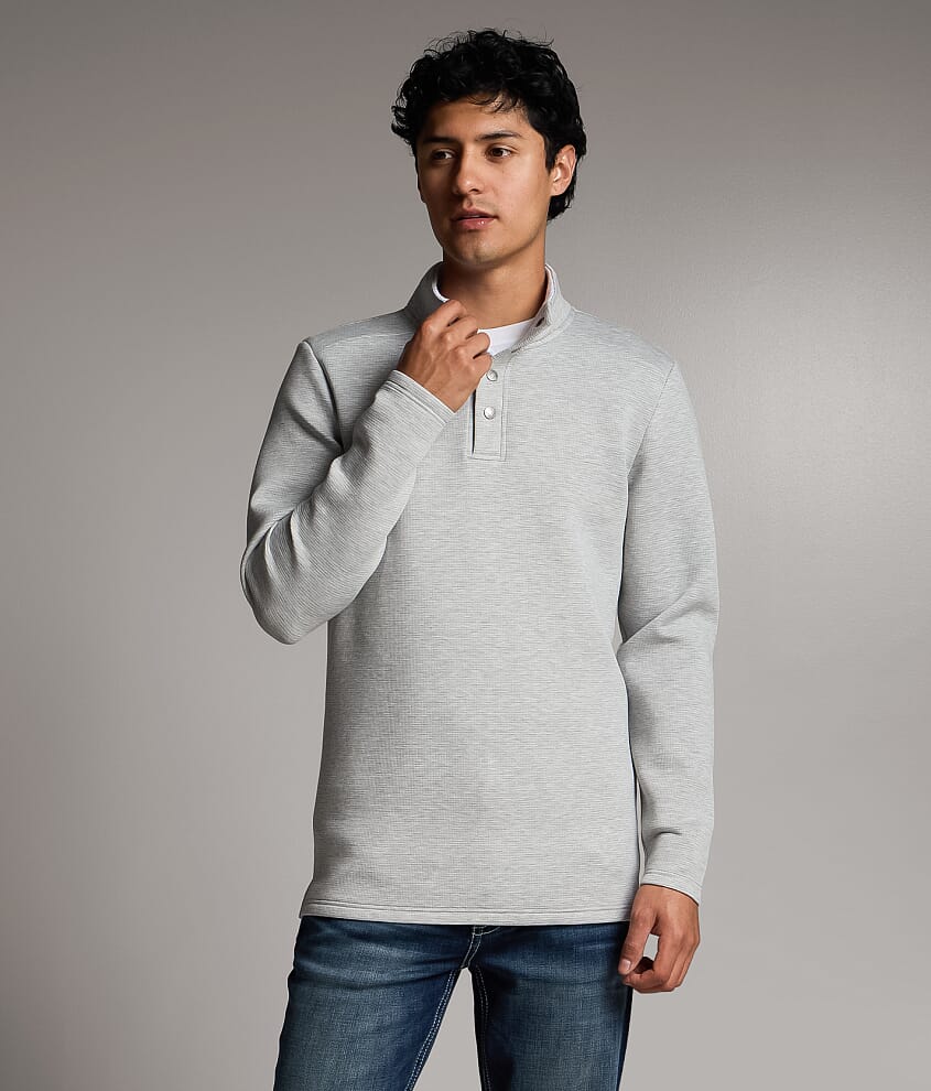 Textured Quarter Snap Pullover
