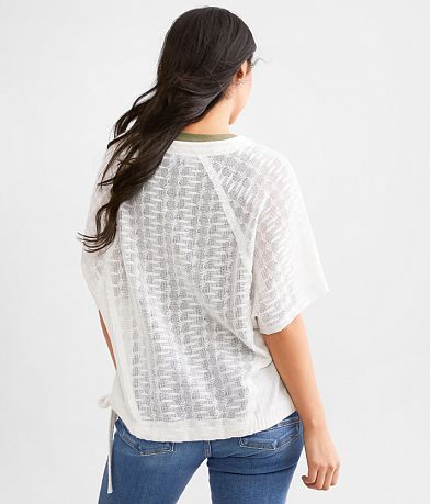 Daytrip Open Weave Boxy Top BACK