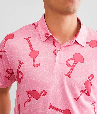 Departwest Flamingo Performance Stretch Polo misc detail 1 view
