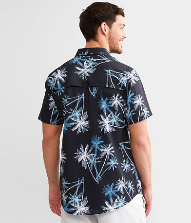 Departwest Tropical Print Performance Stretch Shirt back view