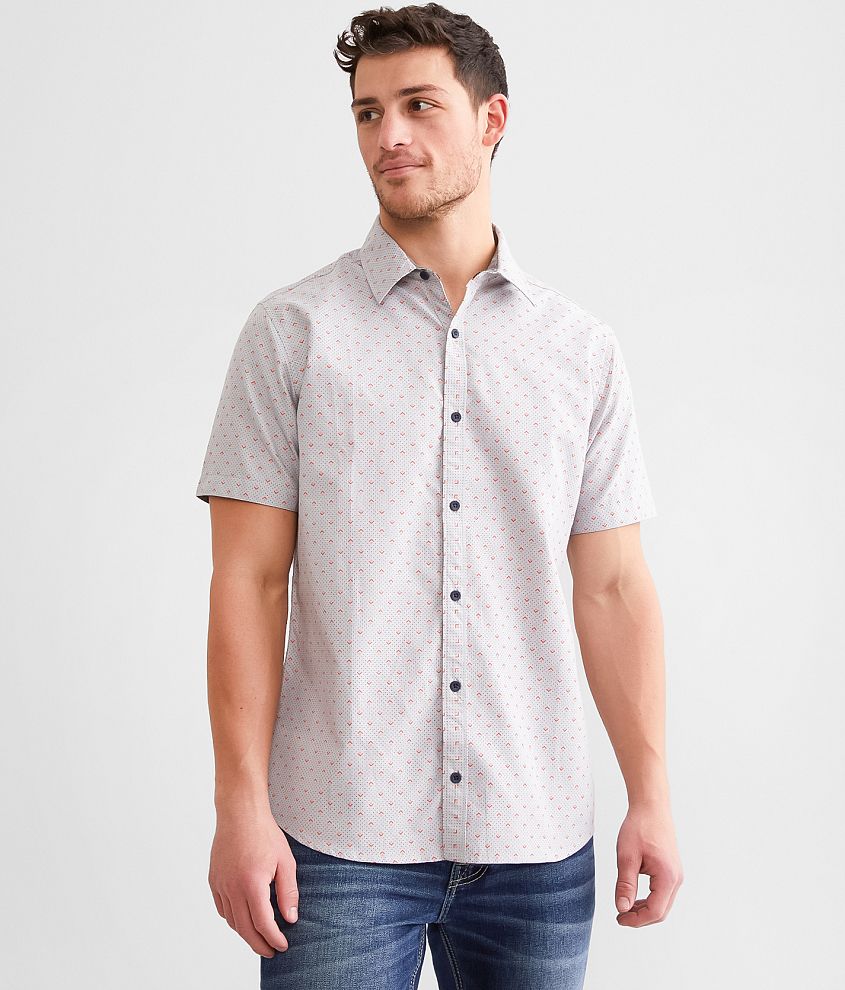 Departwest Arrow Shirt - Men's Shirts in Grey Pink | Buckle