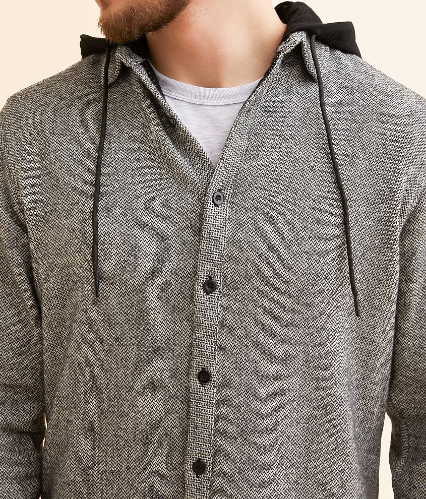 Athletic Hooded Flannel Shirt