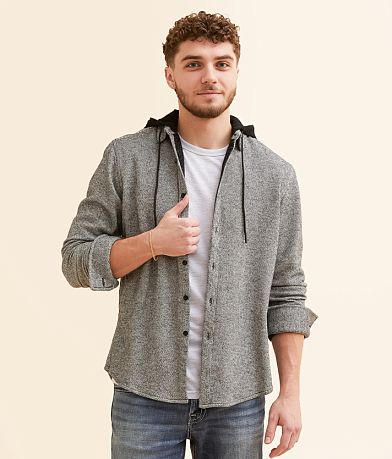Departwest Athletic Hooded Flannel Shirt front view