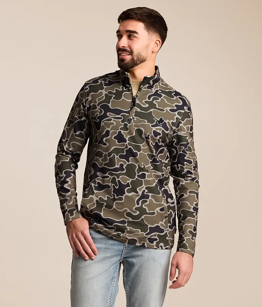 Camo Quarter Zip Pullover