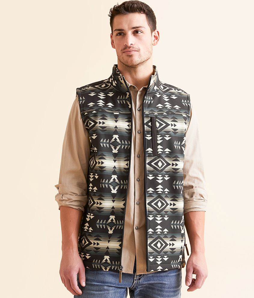 Gentry County Southwestern Softshell Vest front view