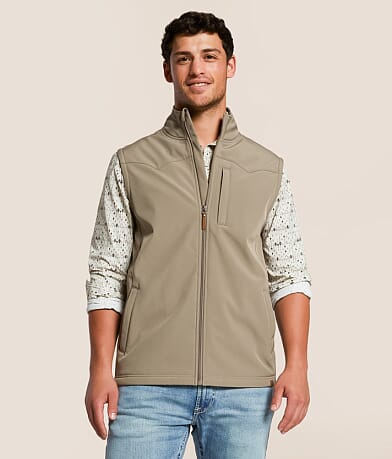 Gentry County Brindle Softshell Vest front view