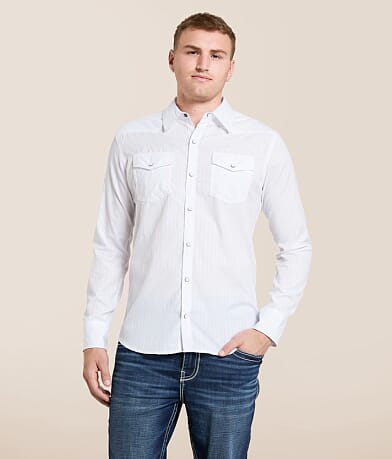 Gentry County Tonal Striped Standard Shirt front view