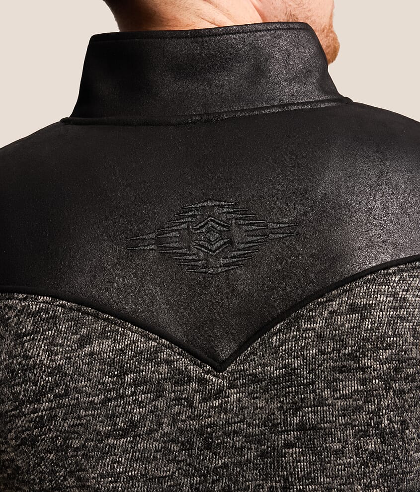Pieced Quarter Zip Pullover